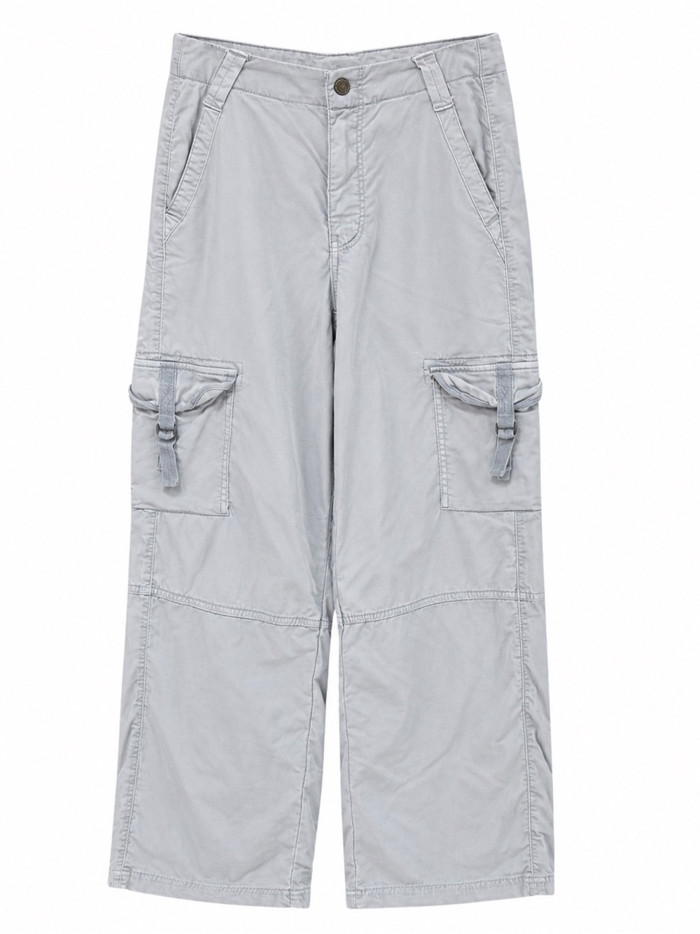 American Eagle Size 0 Light Blue Baggy Cargo Pants Y2K Wide Leg Utility